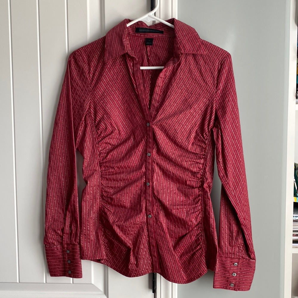 Small Express top red with metallic silver